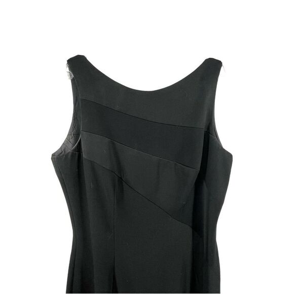 Datiani Evening Wear Dress Black Vintage Maxi Sleeveless Asymmetric Back Size 6 - Picture 2 of 6